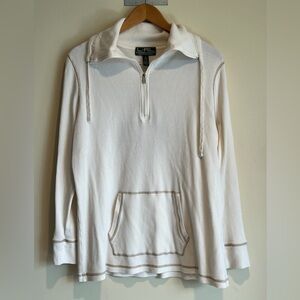 Lauren Ralph Lauren Active Thermal Gold Crest Hoodie 1/4 Zip Sweatshirt 2X Logo